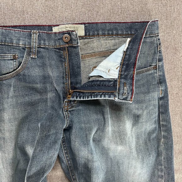 Wrangler Denim Jeans Men's "34" SLIM STRAIGTH Leg Blue Medium Wash Work Casual - Picture 6 of 14